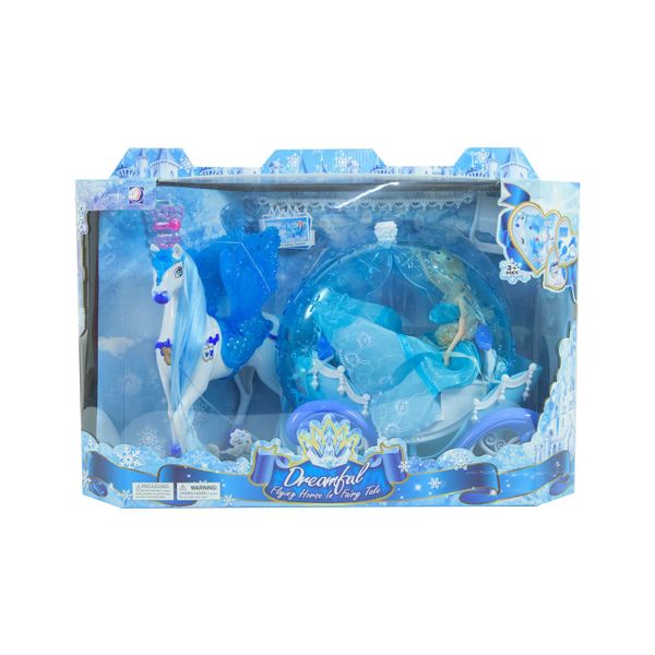 OEM Σετ Κούκλα & Πήγασο Με Ήχο - Φως Γαλάζιο Παιχνίδι