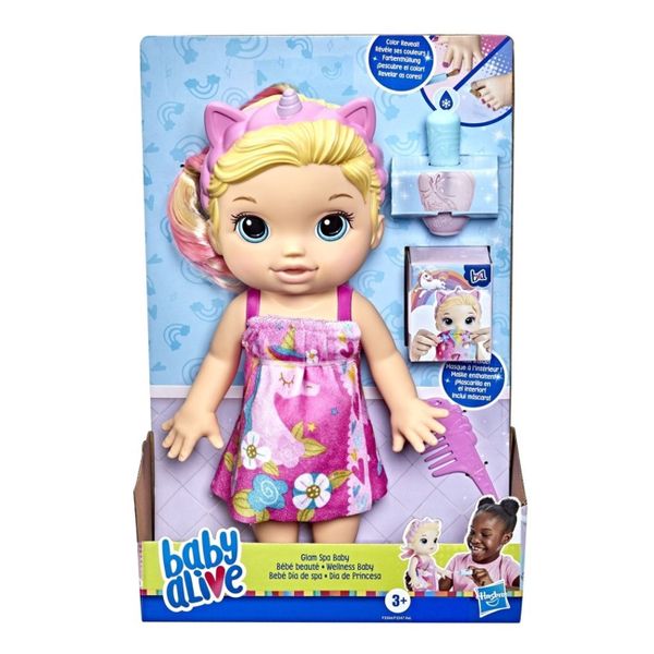 Baby Alive Baby Alive Glam Spa Baby Blonde F3564 Παιχνίδι Κούκλα