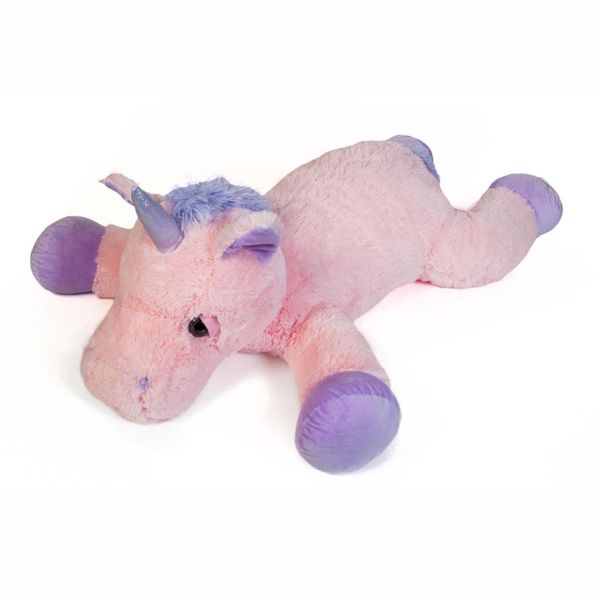 AS Κουβαροζωάκια Μονόκερος Ροζ Ξαπλωμένος 100 cm 143 Λούτρινο