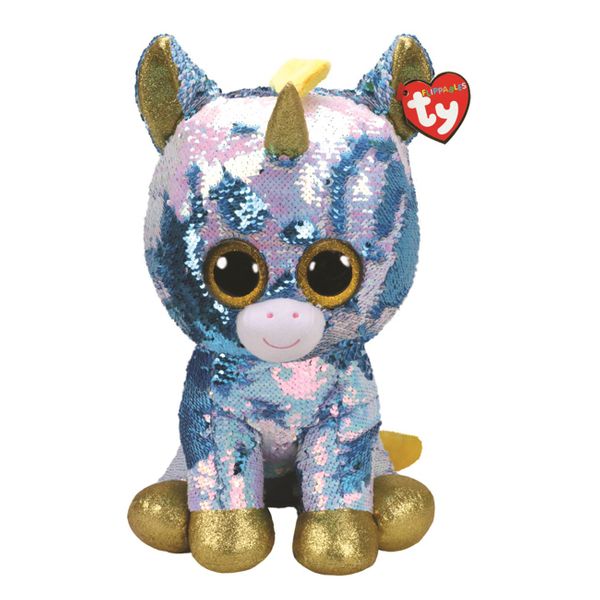 TY Χνουδωτό Sequin Μονόκερος Άσπρος 40 cm 1607-36761 Παιχνίδι