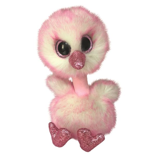 TY Χνουδωτό Στρουθοκάμηλος Ροζ 15 cm 1607-36329 Παιχνίδι