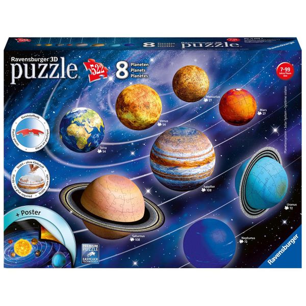 Ravensburger Ravensburger 3D 522 Τεμ.Ηλιακό Σύστημα 11668 Παζλ
