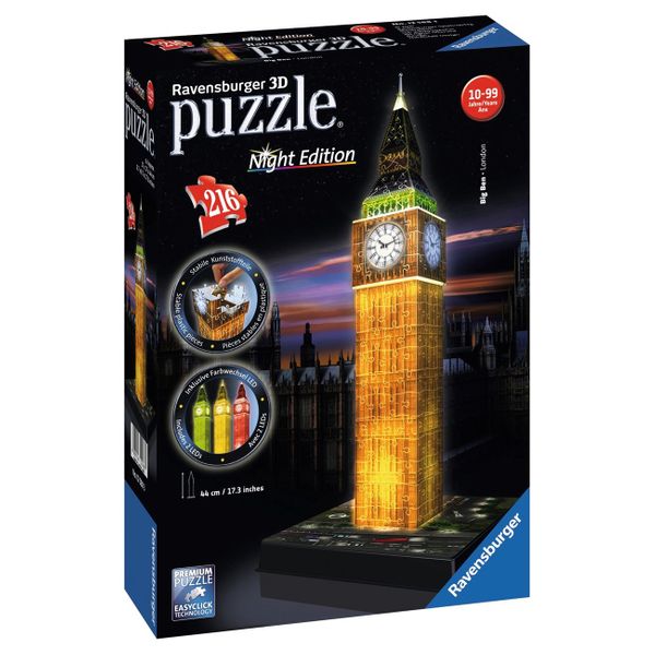 Ravensburger Ravensburger 3D Night Ed 216 Τμχ. Big Ben 12588 Παζλ