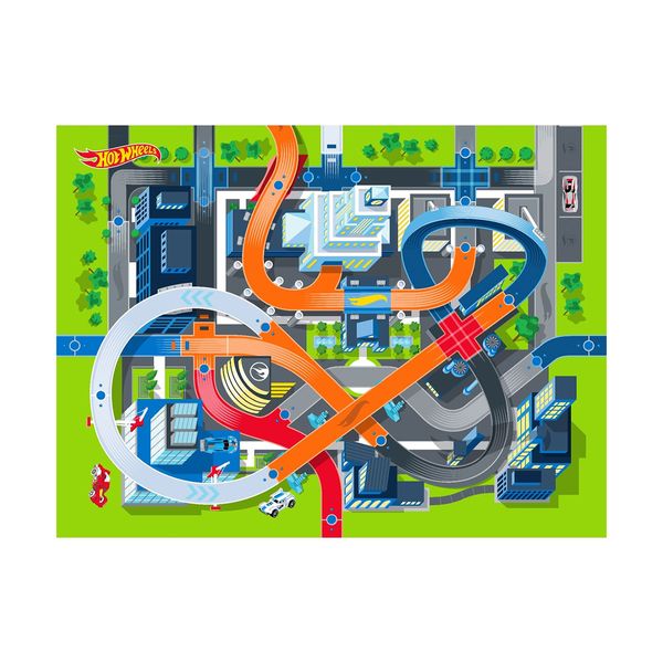 Hot Wheels Megamat Deluxe Αφρώδες Χαλάκι με Όχημα