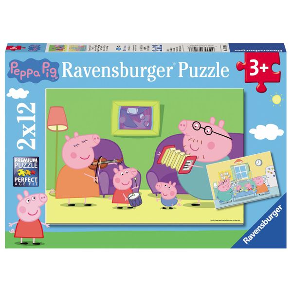 Ravensburger Πέππα Το Γουρουνάκι 7596 2 x 12 Τεμ. Παζλ