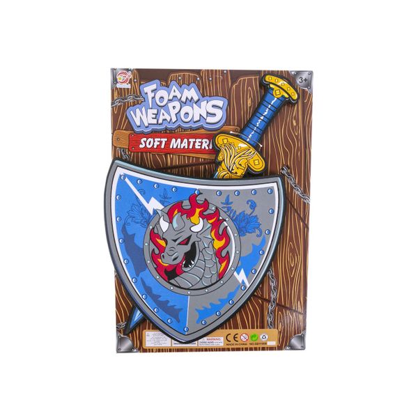 Σετ Ασπίδα Ιππότη με Σπαθί EVA LF2001S00 Αξεσουάρ Δράσης