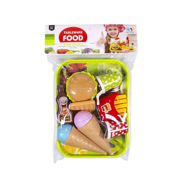 Σετ Τρόφιμα Fast Food με Παγωτά Δίσκο 8813 Παιχνίδι Μίμησης