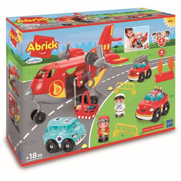 Ecoiffier Πυροσβεστικό Αεροπλάνο 34 Τεμάχια2996 Τουβλάκια