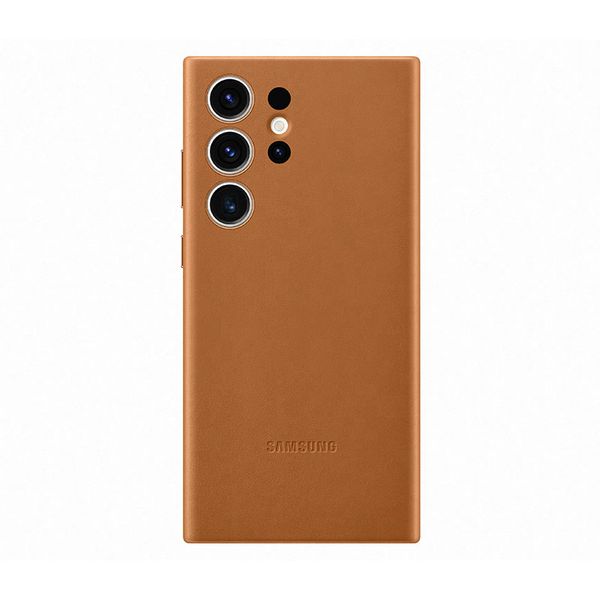 Samsung Galaxy S23 Ultra Leather Cover Camel Θήκη Κινητού