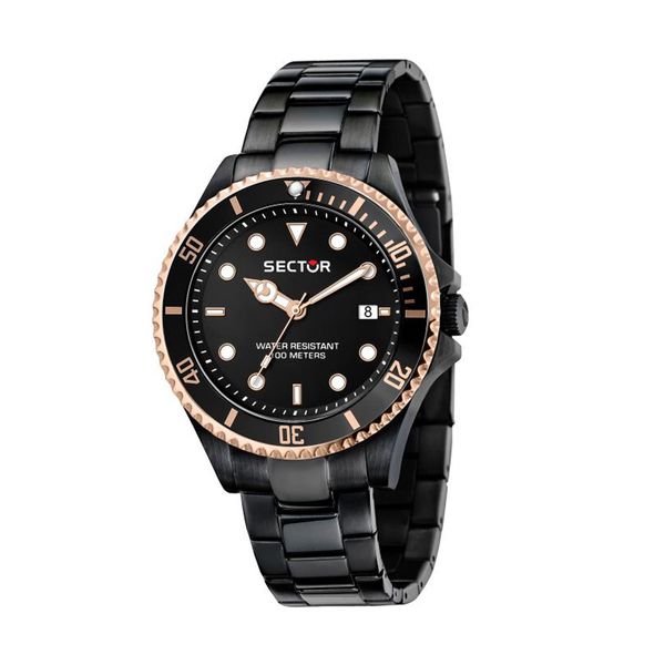 Sector Sector 230 Black Stainless Steel Bracelet Ρολόι Χειρός