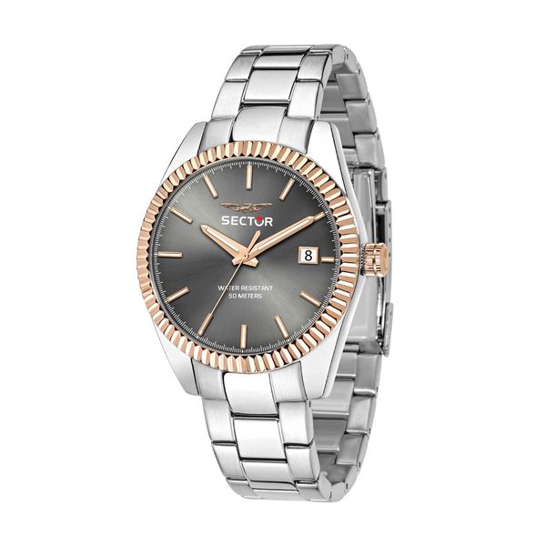 Sector 240 Silver Stainless Steel Bracelet Ρολόι Χειρός