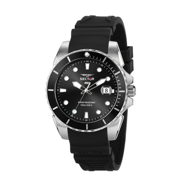 Sector 450 Black Silicone Strap Ρολόι Χειρός