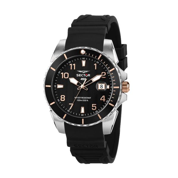 Sector 450 Black Silicone Strap Ρολόι Χειρός