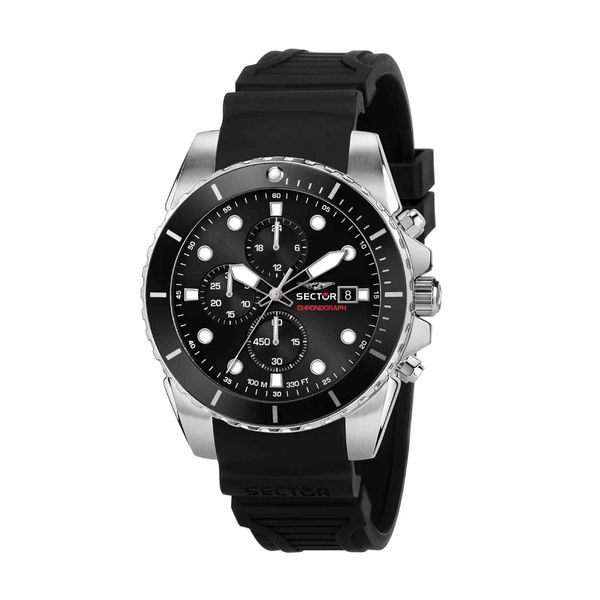 Sector 450 Chronograph Black Stainless Steel Strap Ρολόι Χειρός