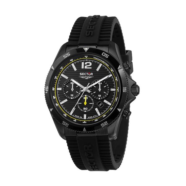 Sector 650 Chronograph Black Silicone Strap Ρολόι Χειρός