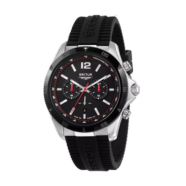 Sector 650 Chronograph Black Silicone Strap Ρολόι Χειρός