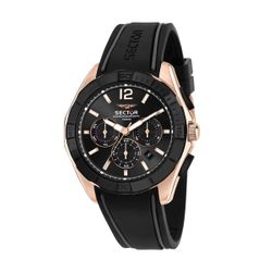 Sector 790 Chronograph Black Silicone Strap