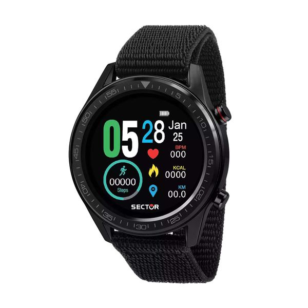 Sector Sector S-02 Smartwatch Black Fabric Strap Ρολόι Χειρός