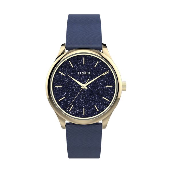 Timex Timex Celestial Blue Leather Strap Ρολόι Χειρός