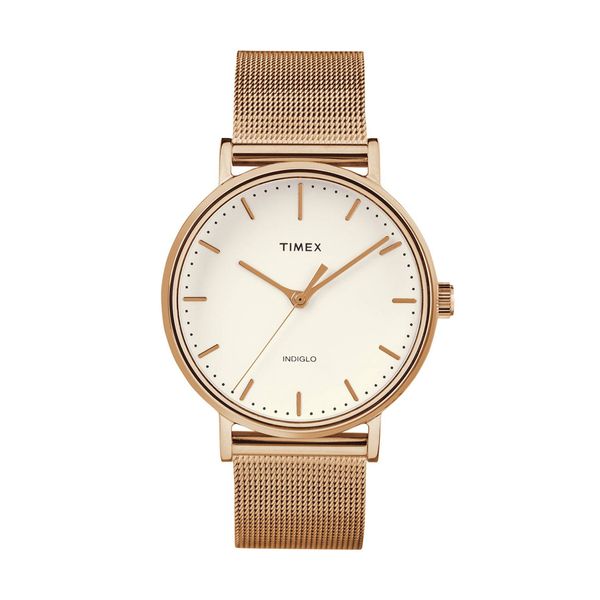 Timex The Fairfield Rose Gold Stainless Steel Bracelet Ρολόι Χειρός