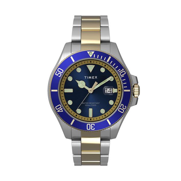 Timex Harborside Two Tone Stainless Steel Bracelet Ρολόι Χειρός