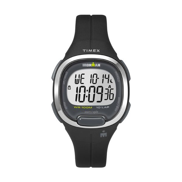 Timex Ironman Chronograph Black Rubber Strap Ρολόι Χειρός
