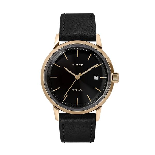 Timex Marlin Automatic Blue Leather Strap Ρολόι Χειρός