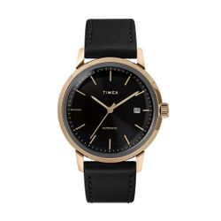 Timex Marlin Automatic Black Leather Strap