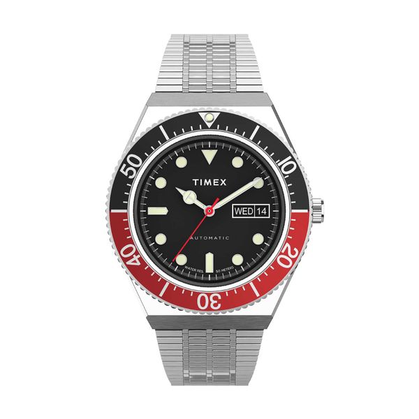 Timex Q Reissue Automatic Silver Stainless Steel Bracelet Ρολόι Χειρός