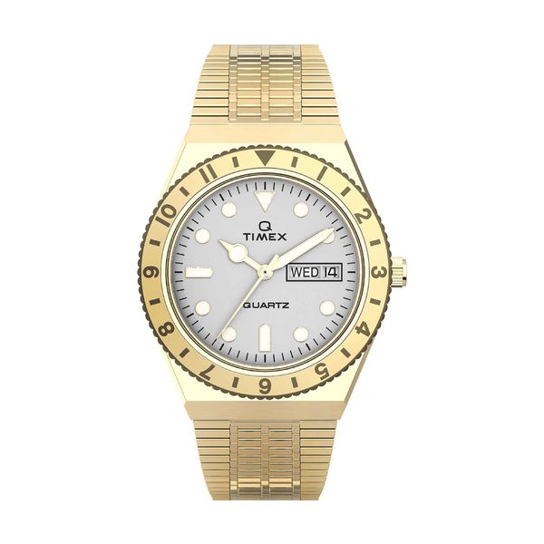 Timex Q Reissue Gold Stainless Steel Bracelet Ρολόι Χειρός