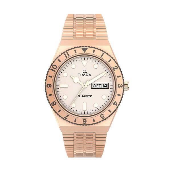 Timex Q Reissue Rose Gold Stainless Steel Bracelet Ρολόι Χειρός