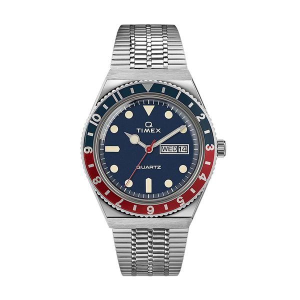 Timex Q Reissue Silver Stainless Steel Bracelet Ρολόι Χειρός