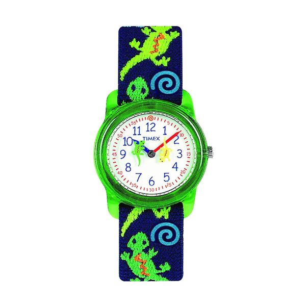 Timex Timex Time Machines Green Gecko Multicolor Fabric Strap Ρολόι Χειρός