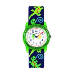 Timex Time Machines Green Gecko Multicolor Fabric Strap