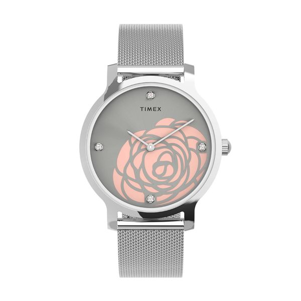 Timex Timex Transcend Swarovski Silver Stainless Steel Bracelet Ρολόι Χειρός