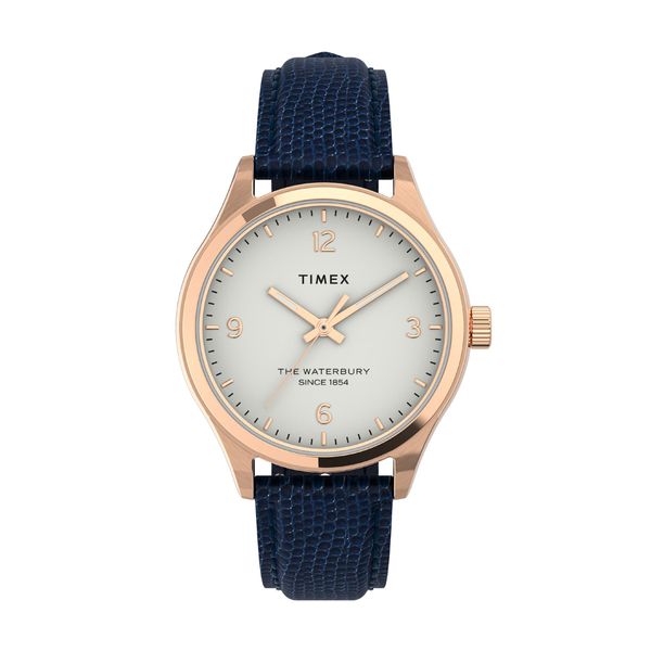 Timex Waterbury Blue Leather Strap Ρολόι Χειρός