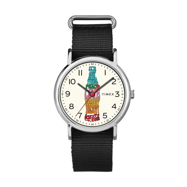 Timex Weekender Coca-Cola 1971 Black Fabric Strap Ρολόι Χειρός
