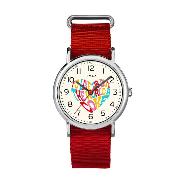 Timex Weekender Coca-Cola 1971 Red Fabric Strap Ρολόι Χειρός