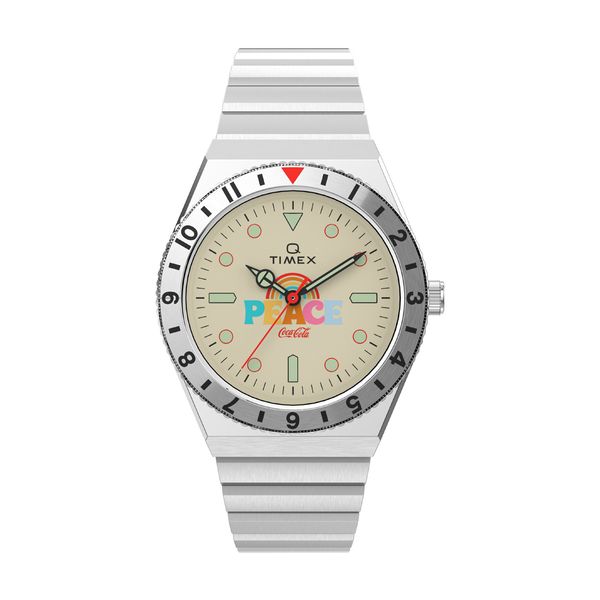 Timex Special Projects Coca Cola Silver Stainless Steel Bracelet Ρολόι Χειρός