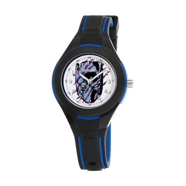AM:PM AM:PM Marvel Black Panther Two Tone Silicone Strap Ρολόι Χειρός