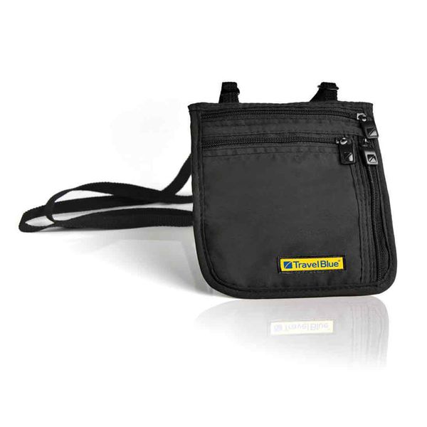 Travel Blue Λαιμού Βlack Πορτοφόλι