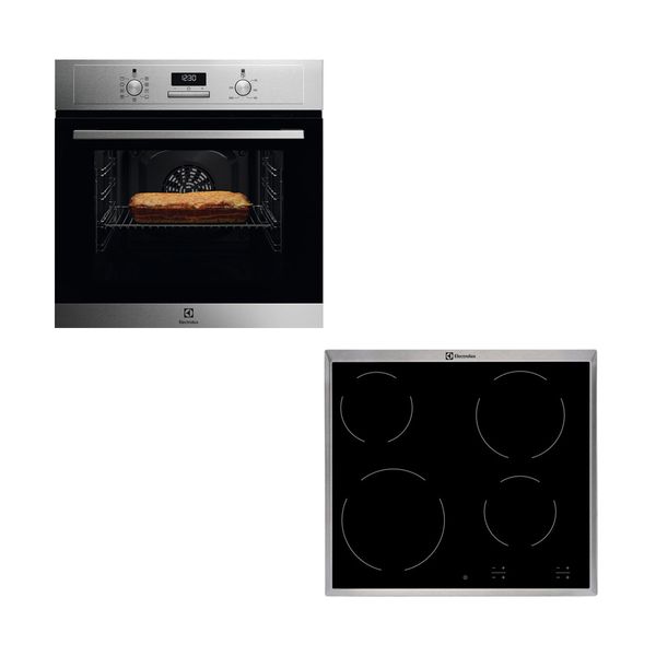 Electrolux Electrolux EOF3H40BX & EHF6240XXK Inox Set Εντοιχισμού