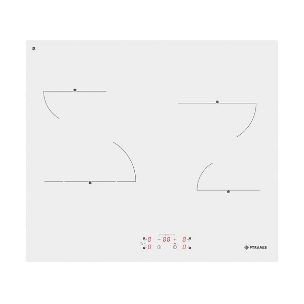 Pyramis PHC61510FMW White Εστίες Κεραμικές