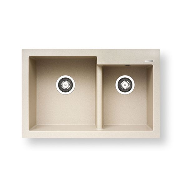 Pyramis Pyramis Diplos 79x51 Dark Beige Νεροχύτης Κουζίνας