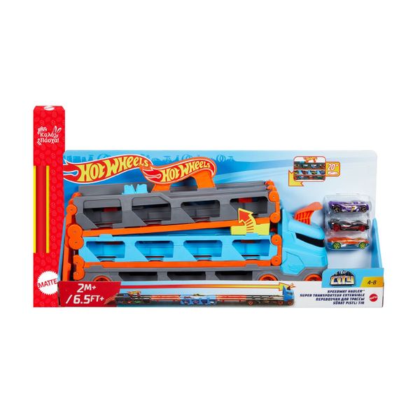 Hot Wheels Νταλίκα Πίστα 2 σε 1 GVG37 Λαμπάδα