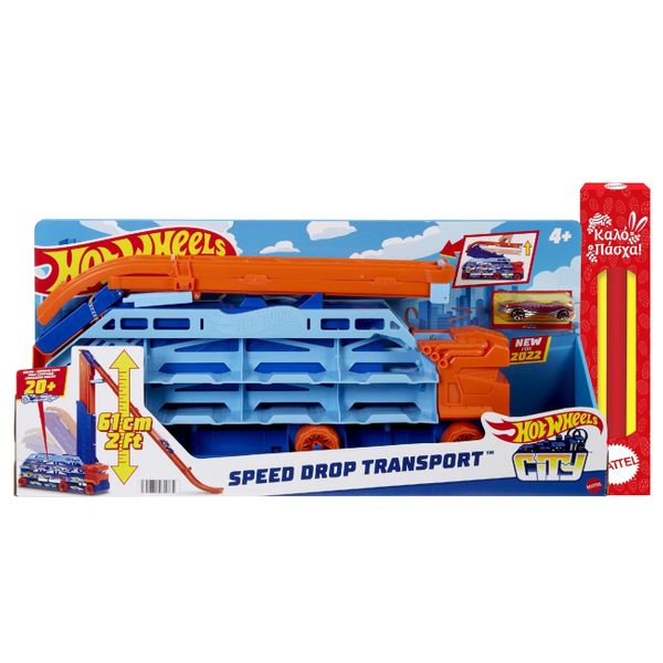 Hot Wheels Νταλίκα Αυτοκινητόδρομος HDY92 Λαμπάδα