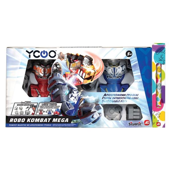 Silverlit Σετ 2 Τηλ/μενα Robo Kombat Mega Fist Λαμπάδα