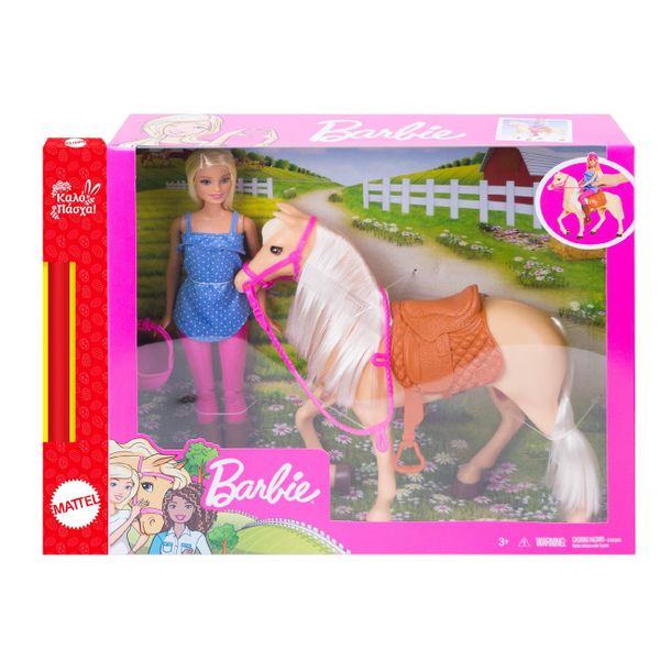 Mattel Barbie και Άλογο Λαμπάδα