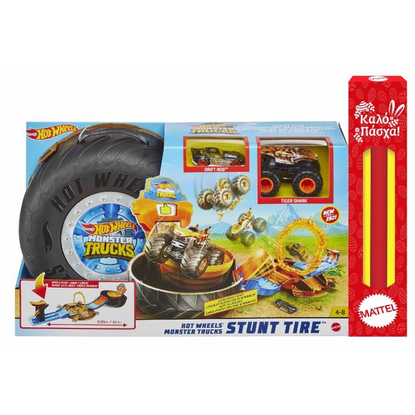 Hot Wheels Σετ Παιχνιδιού Πίστα Σούπερ Ρόδα GVK48 Λαμπάδα