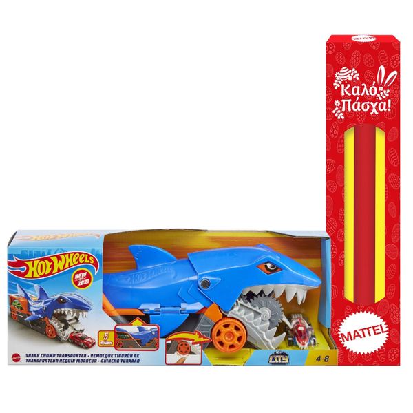 Hot Wheels Νταλίκα Καρχαρίας GVG36 Λαμπάδα